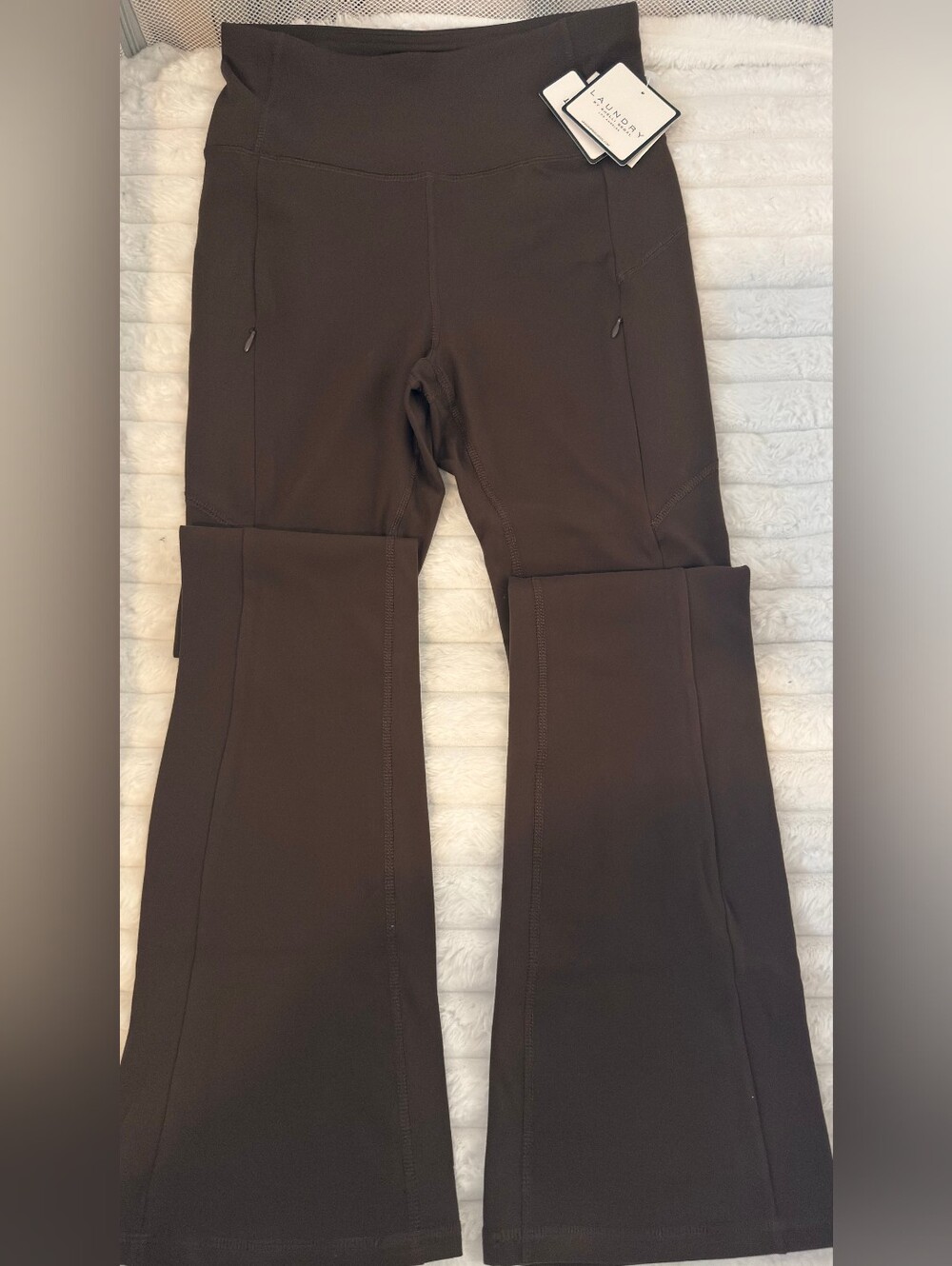 Brown Stretch Bootcut Active Pants